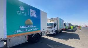 قافلة مساعدات ضخمة تتجه إلى الجانب المصري من معبر رفح تمهيدا لنقلها إلى غزة