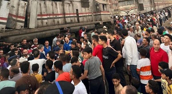 حادث القطار بمنقطة الكوبري الجديد